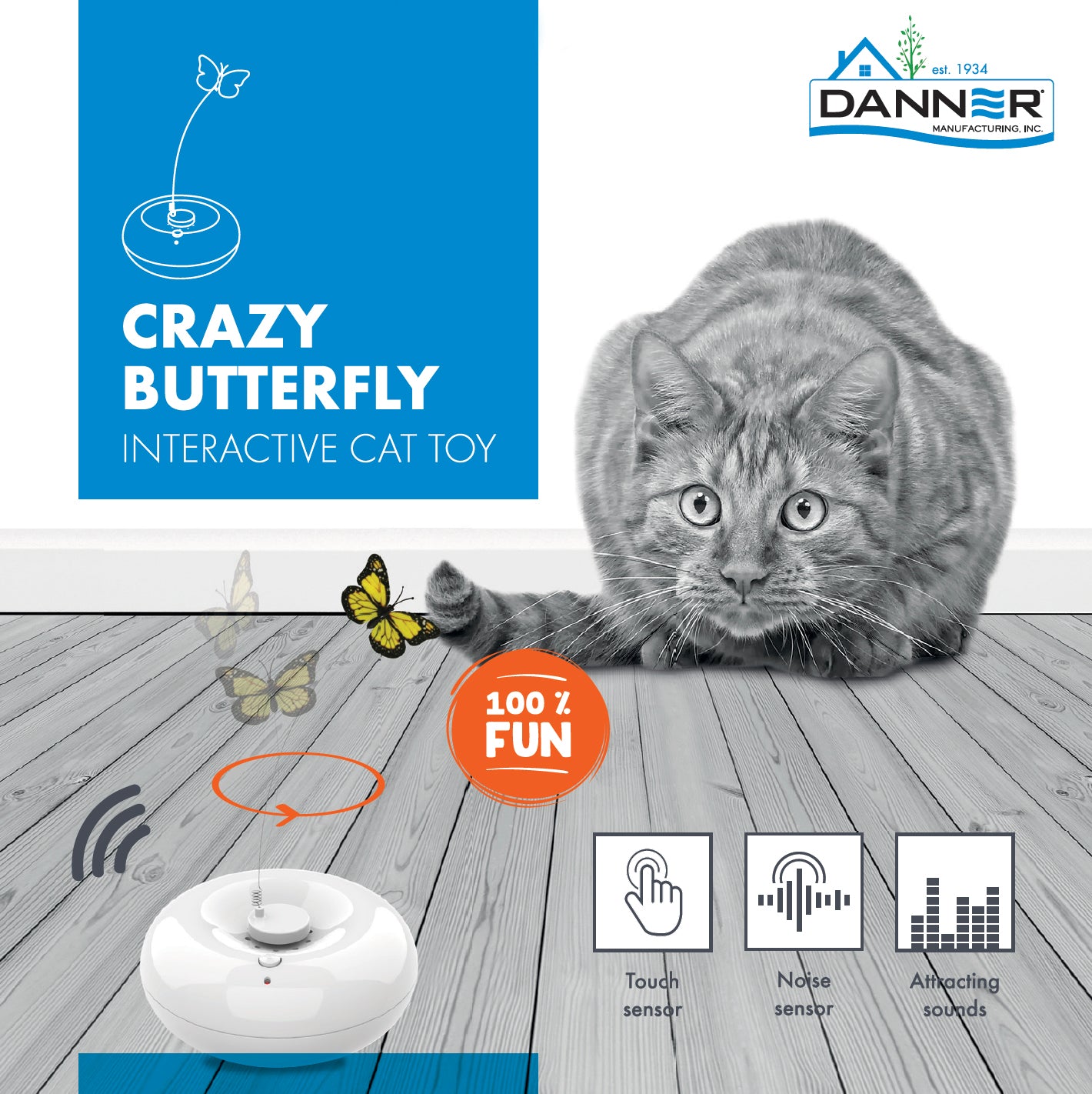 Crazy Butterfly Interactive Cat Toy