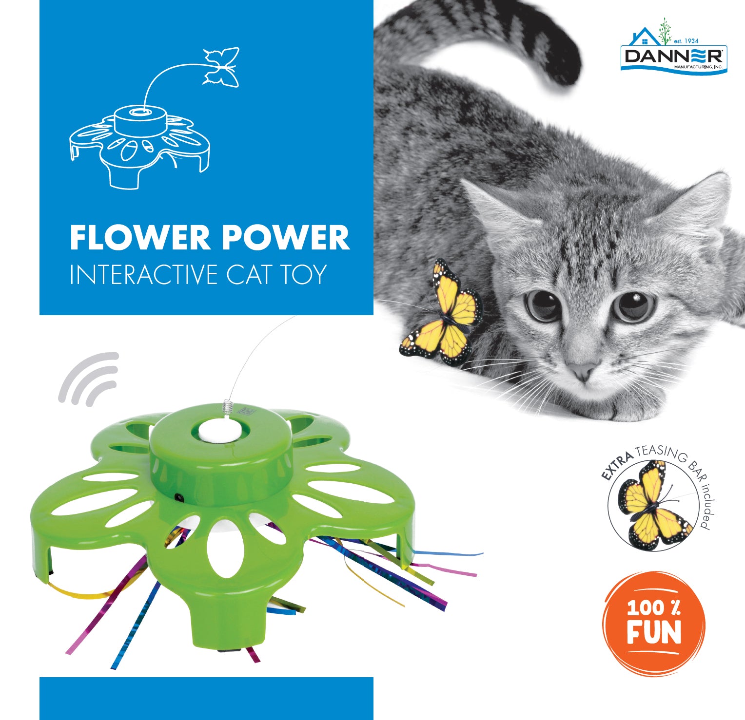 Flower Power Interactive Cat Toy