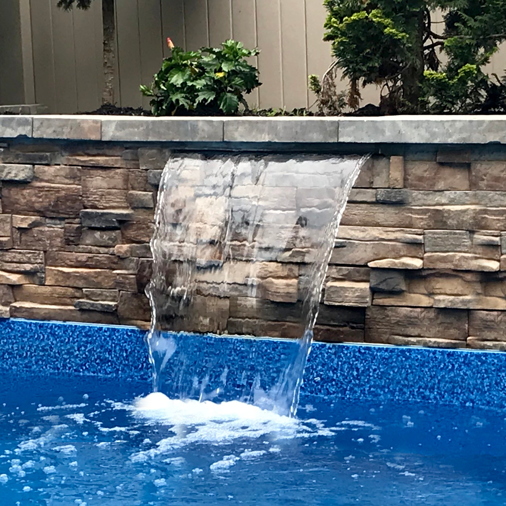 Pool Spillways Pool Spillway Waterfall Spillway Pool Fountain With LED Light